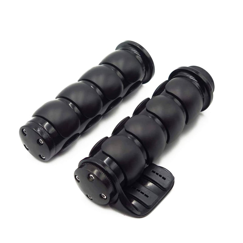 MOTLTECH Motorcycle Hand Grips 1" (25mm) Non-slip Hand Grip with Throttle Assist for Harley Yamaha Kawasiki Suzuki Cruisers Motorbikes Choppers,black - Image 3